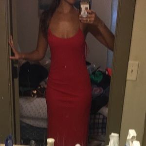 Red formal dress